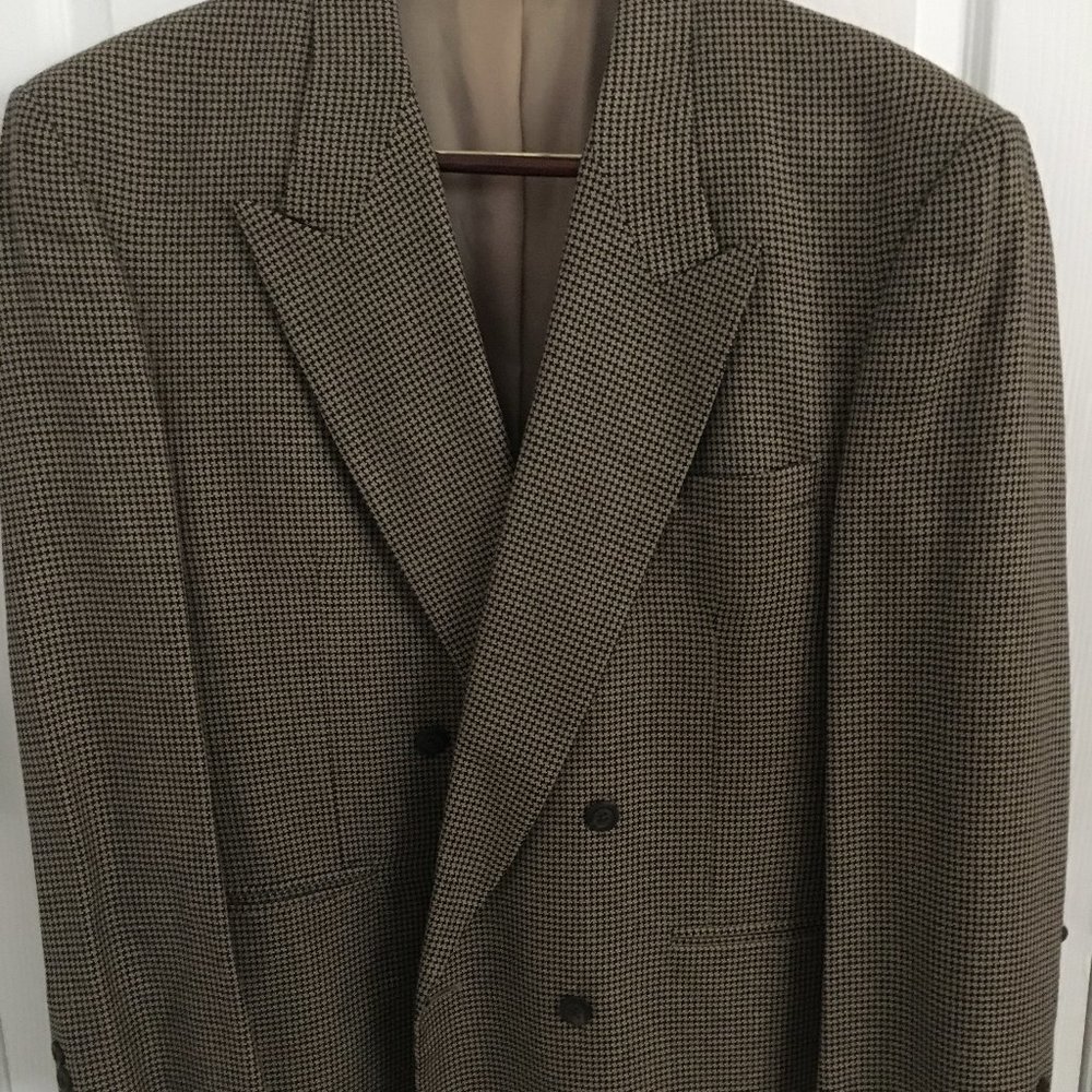 Custom Tailored Blazer for Men- plaid gray, M 46R